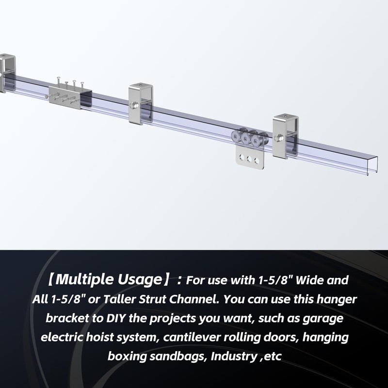 SKTREX Channel Trolley Track Hanger Bracket for UNISTRUT Strut Channel,