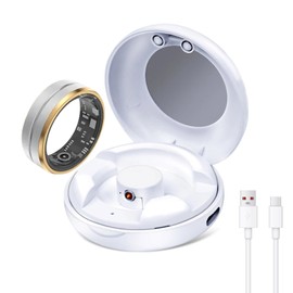 Smart Ring Charging Case Magnetic Charging Compartment Compact Box Portable Charger for for R02 R06 R11M R8 Fitness Ring with Magnetic Charging Port,