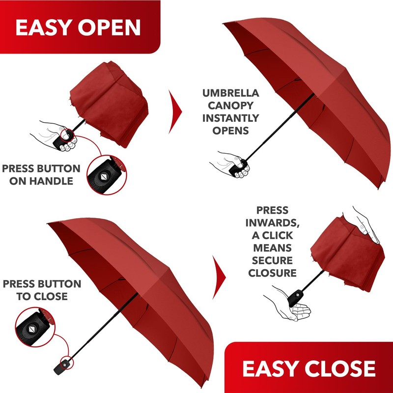 Repel Umbrella Windproof Travel Umbrella - Compact, Light, Automatic, Strong