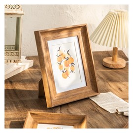 FASHION YO Photo Frame Beech Wood Picture Frames for Desk Wall Oak Walnut Frames Decor Family Friends Gifts 4x6 8x6 7x5 Portrait & Landscape (Wood 10x8（20.3 * 25.3CM）)