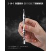 FERYES Cuticle Pusher with Fork, 2-in-1 Cuticle Trimmer Nail Care
