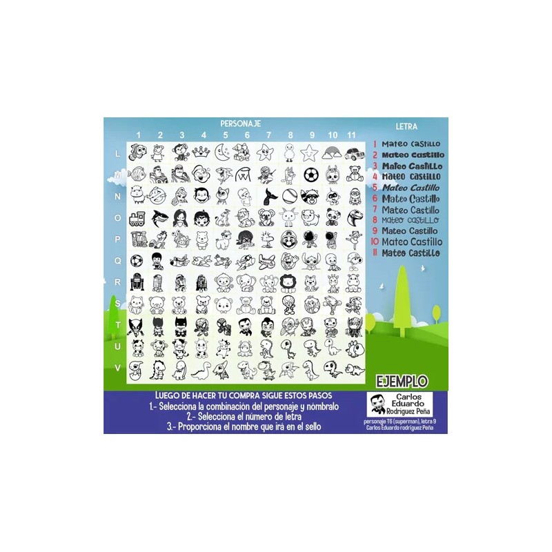 Sello Para Ropa Bebés Y Niños Incluye Frasco De Tinta
