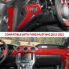 CheroCar for Mustang Center Console Dashboard Panel Trim Cover Kit