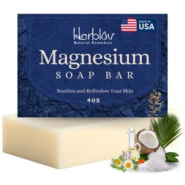 Dead Sea Magnesium Soap Bar – Deep Cleansing, Moisturizing Body Soap for Dry Itchy and All Skin Types – Shower Soap Soothes Muscles and Joints – All-Natural Exfoliating Face and Body Wash Made in USA