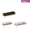 Kela 12260 Schalen-Set mit Bambusbrett, 4tlg., Tropfen, Porzellan, 26 x