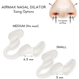 AIRMAX Nasal Dilator for Better Sleep - Natural, Comfortable, Anti Snoring Device, Snoring Solution for Maximum Airflow & Easier Breathing (Medium - Clear)