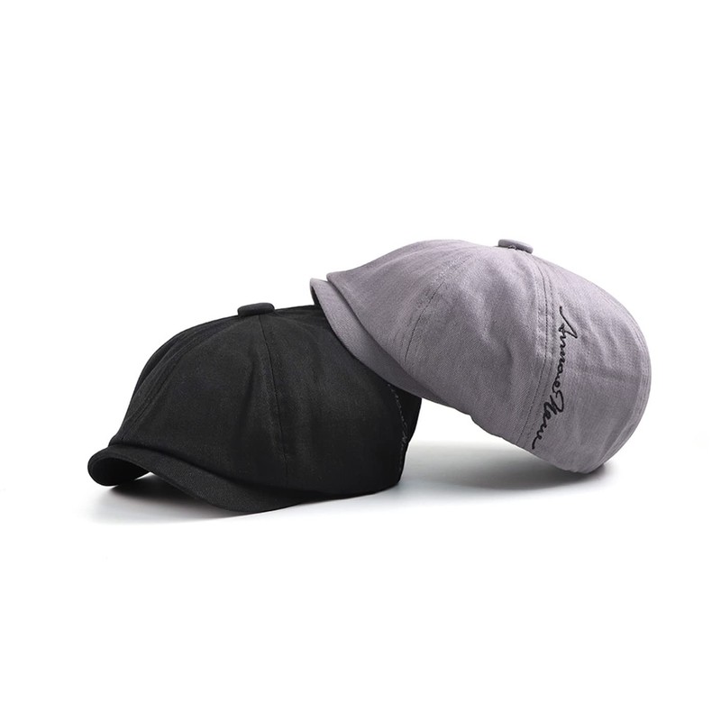 CHENNUO Gatsby Beret Cap Newsboy Flat Cap 8 Panel Men's