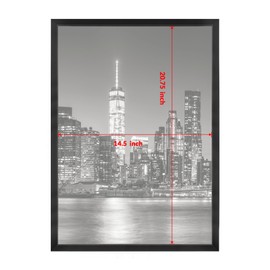 Annecy 15x21.25 Picture Frame Black（1 Pack）, 15 x 21.25 Picture Frame for Wall Decoration, Classic Black Minimalist Style Suitable for Decorating Houses, Offices, Hotels