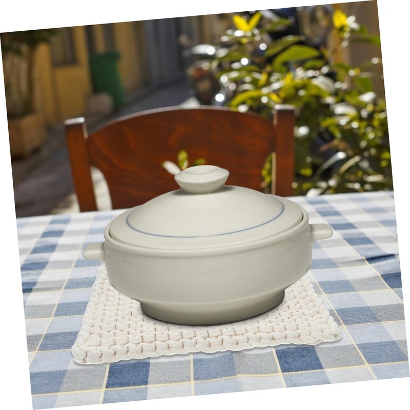 Ipetboom Square Woven Cotton Pot Mat Thick Heat-Resistant Trivet for