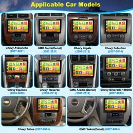 4G+64G Android 13 Car Radio for Chevrolet Chevy Silverado GMC Sierra Yukon, 10" IPS Touch Screen Car Stereo Build-in GPS Wireless CarPlay Android Auto, Backup Camera/DSP/SWC