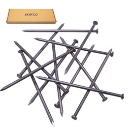 SKIR'CO (Pack of 30) Steel 5.0 x 150mm Construction Nails Flat Round Head Multipurpose Wire Nails for Wood