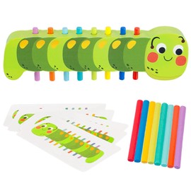 Montessori Toy from 3 Years, Colour Sorting Game, Montessori Wooden Toy, Wooden Toy for Colour Sorting and Counting, Gifts for Children from 3 4 5 Years