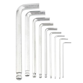 Rowiz 9pcs Allen Tool Set Hex Key Allen Screw Driver Set | Metric Steel Ball End Anti Tamper Proof Torx Star Key Bit Wrench L-Shape T10-T50 Hex Key Allen Wrench Set