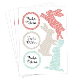 Paper Dragon Easter Stickers - Pack and Decorate Easter Gifts - Design 3