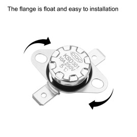QUARKZMAN Pack of 5 KSD301 Thermal Switch 5°C Normally Opener 250V 10A Thermostat Snap Disc Temperature Switch for Microwaves, Ovens, Coffee Machines, Bakelite Material