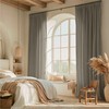 Pinch Pleated Semi Sheer Linen Curtains 108 Inches Long, Taupe