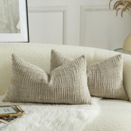 Mandioo Set of 2 Chenille Cushion Covers, Decorative Cushion Covers, Cosy Soft Cushion Cover, Sofa Cushion, Decorative Cushion, Couch Cushion, Decorative Cushion Cover for Bedroom, Living Room, 40 x