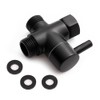 Sneatup Solid Brass 3-way G1/2 Shower Diverter (Matte Black)