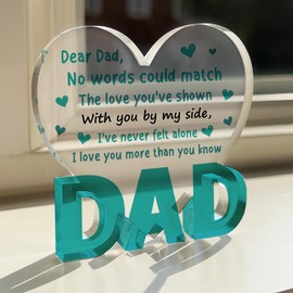 Red Ocean Dad Gifts Dad Plaque Birthday Gifts Christmas Fathers Day Presents for From Daughter Son Thank You Gift For Him Present Idea Keepsake