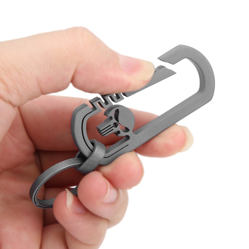 Titanium Alloy Keychain Men's Waist Belt Buckle Outdoor Carabiner Hanging