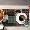 Rustic Country Cabin Hunting Moose Place Mats Set of 6,Retro