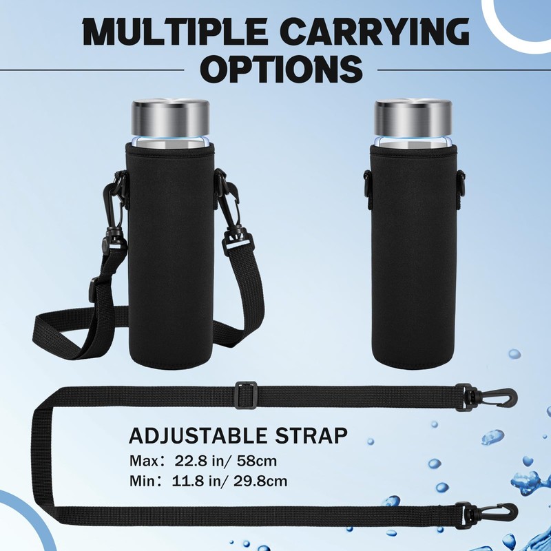 FillTouch Water Bottle Holder Water Bottle Bag Carrier Neoprene Portable