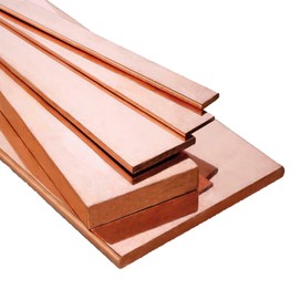 AcbbMNS 5pcs Copper Sheets 100mm x 15mm x 2mm Pure Copper Anode Sheet Electrode Strip Flat Bar Metal Plate