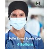 Scrub Cap Men Satin Lined Nurse Hats for Women Scrub