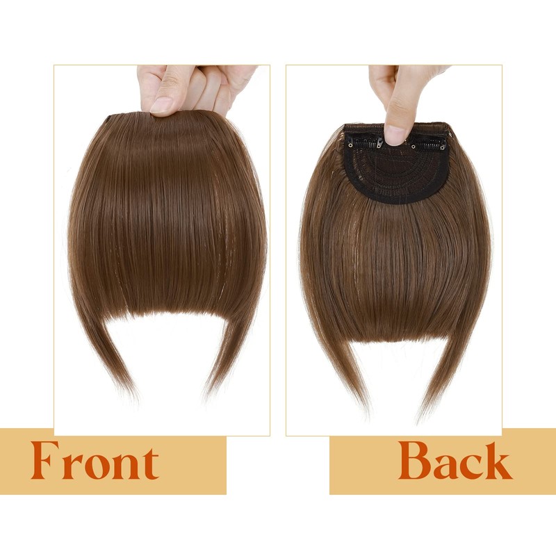 Elailite Clip-In Fringe Hairpiece, 30 g, 20 cm, Fringe Extension,