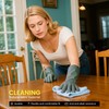 Petacffe Rubber Dishwashing Gloves for Kitchen 4 Pairs Cleaning Household
