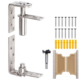 Double Swinging Saloon Door Hinge,Acting Gravity Self Closing Hinges Hardware with 304 Stainless Steel, 50Lbs Load Bearing,Self-Closing for Swinging& Cafe/Bar Door,for 1 Door