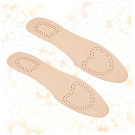 IWOWHERO 1 Pair Summer Breathable Absorb Sweat Insoles for Sports Casual Shoes High Elastic Comfort Foot Pads Soft Design Beige