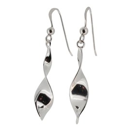 Touch Jewellery 925 Sterling Silver Twist Drop Earrings