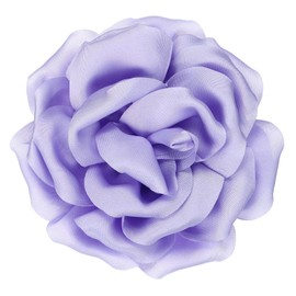 PATIKIL Silk Satin Flower Brooch Pin 4", Large Peony Floral Lapel Pin for Women Wedding Party Birthday Dance Banquet Dress Clothes Hat Bag Decoration, Light Purple