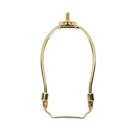 UTALIND 5 Inch Small Lamp Harp Fitter for Lamp Shades Polished Brass (without Finial) Pack of 2