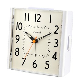 4.7" Vintage Retro Analog Alarm Clock, Super Silent Non Ticking Clock with Night Light, Snooze, Battery Operated, Simply Design, for Living Room, Bedroom, Bedside, Desk, Gift Clock