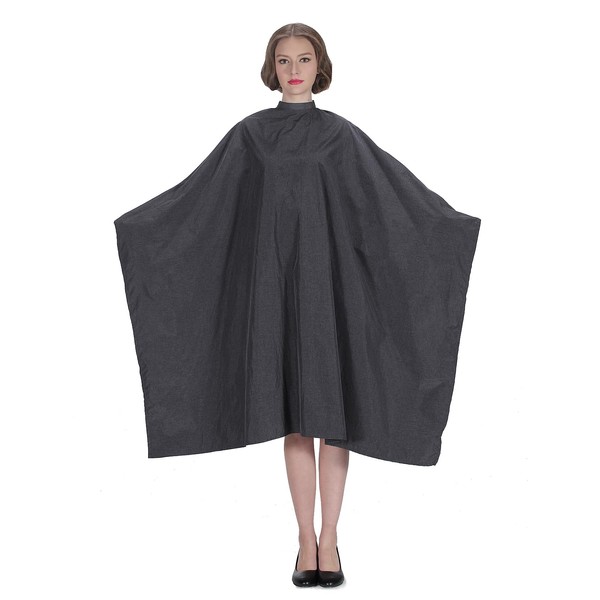 SMARTHAIR Professional Salon Cape Polyester Barber Cape Hair Cut Cape,54”x62”,Grey,C365001C-G