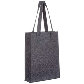 Brandsseller Felt Bag, Leisure Bag Made of Felt, Practical Shopping Bag, Shopping Bag with Handle, gray
