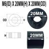 M6 Black Nylon Wide Spacers Standoff Washers ID (internal Diameter)