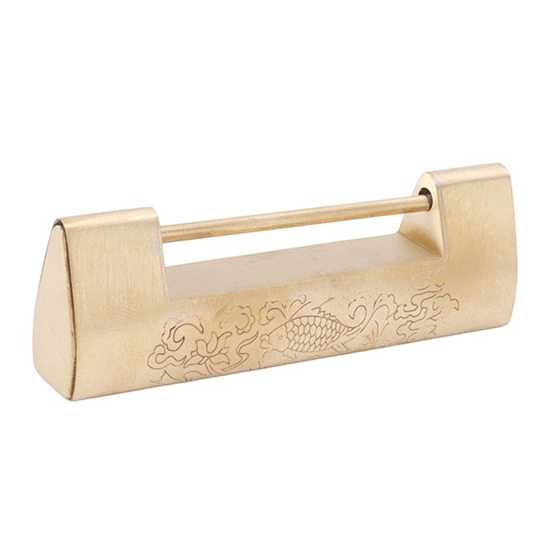 Antique Style Lock Spacing 5.9cm Auspicious Fish Lock Chinese Locks