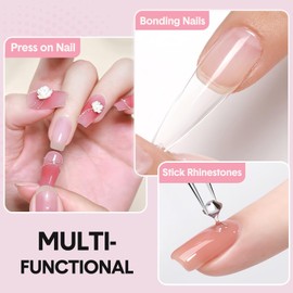 Solid Nail Gel for Press on Nails, 30g Soft Gel Nail Glue UV Cured Press on Nails Glue Gel Nail Tips for Lasting Nail Art Salon Manicure Glue Adhesive Nail Glue 1PCS