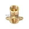 sourcing map Brass Pipe Fitting 90 Degree Drop Ear Elbow