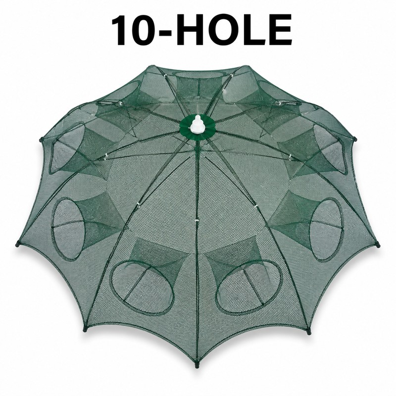Portable Folding 6/8/16/20 Hole Automatic Fishing Trap for Fish, Shrimp