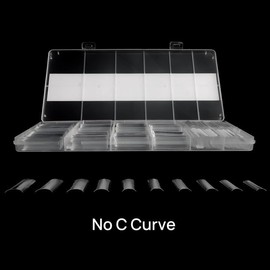 Rofran 700pcs Square Nail Tips No C Curve Clear Straight Nail Extension Acrylic Nails Tip XXL For Nail Salons Nail Art Design With Box