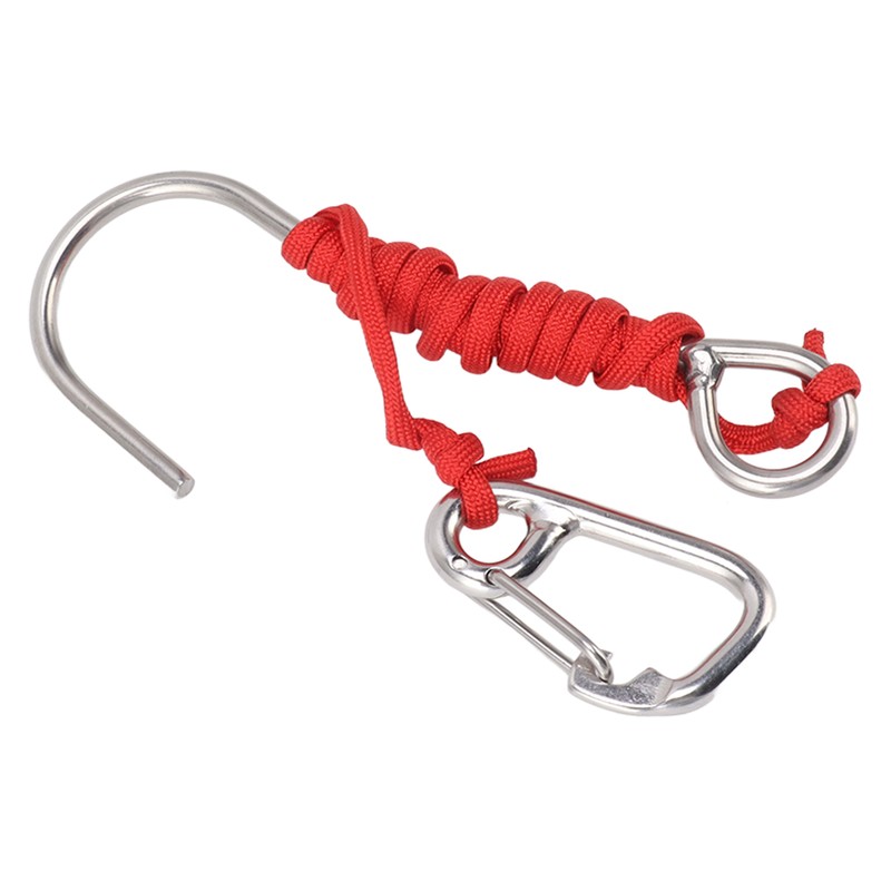 Diving Stainless Steel Single Hook Diving Reef Hook with Lanyard