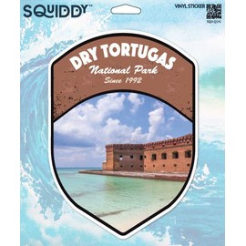 Squiddy Dry Tortugas Florida National Park - Vinyl Sticker Decal for Phone, Laptop, Water Bottle (3" Tall)