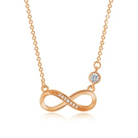 LIHELEI Women's Necklace with Pendants, 925 Sterling Silver Women's Cubic Zirconia Chain Plate Silver Gift for Women, Cubic Zirconia