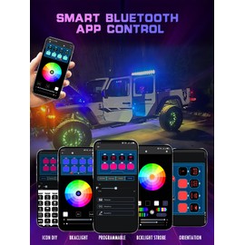 Chelhead 8 Gang Switch Panel APP Control with Electronic Relays, Universal Circuit Control Relay System On-Off LED Switch Compatible with Truck UTV RV Offroad Marine Ford Tacoma Jeep