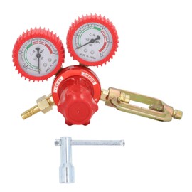 Acetylene Regulator, 8 mm Inlet Connection Dual Display Shockproof Acetylene Pressure Regulator for Welding Gas Fittings