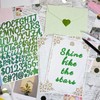 BINLINHONGO 1040 Small Glitter Alphabet Number Stickers,10 Sheets 1 Inch